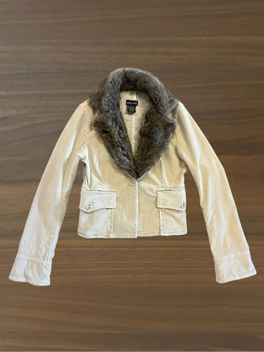 Vintage Wet Seal faux fur collar jacket